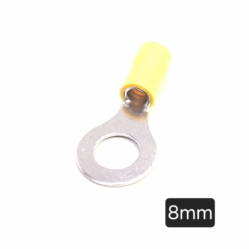 M8 Ring Terminals Partially Insulated
